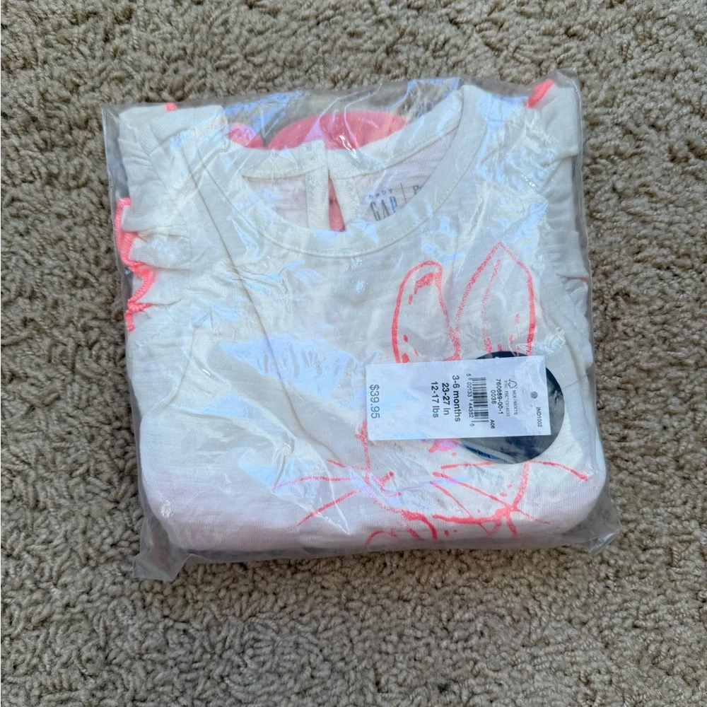 NWT Gap Baby Girl's Peter Rabbit T Shirt Outfit Set S 3 - 6 Months Easter Pink